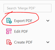 Export PDF to Word with Acrobat Reader DC
